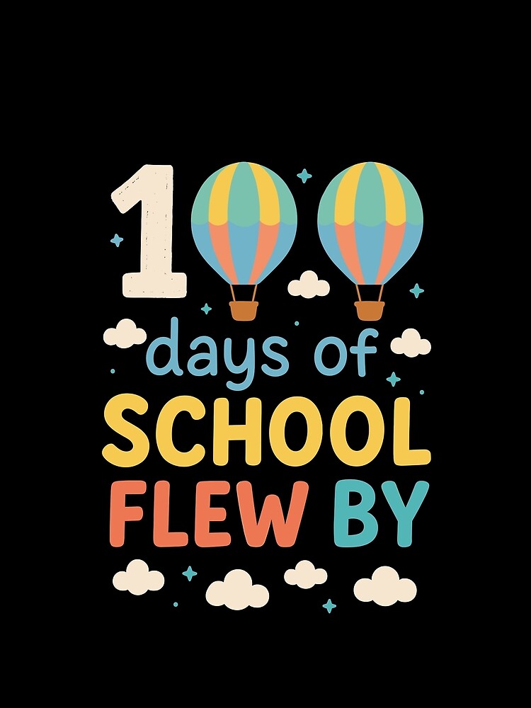 100 days of school flew by hot air ballon by RyuEssence