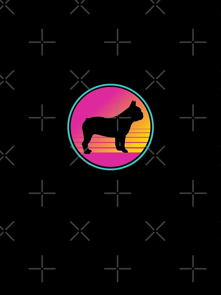 Retro Summer Beach 80s French Bulldog Dog Gift by Guarddogdrive