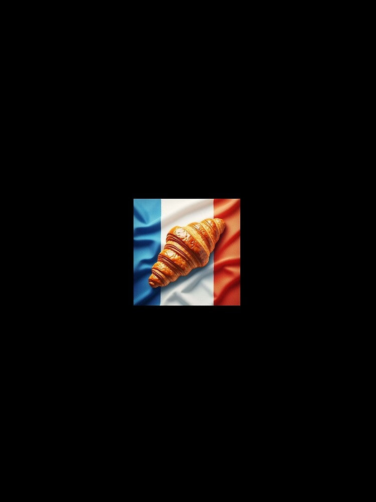 French Croissant on French Flag For French Culture Lovers by Kubala