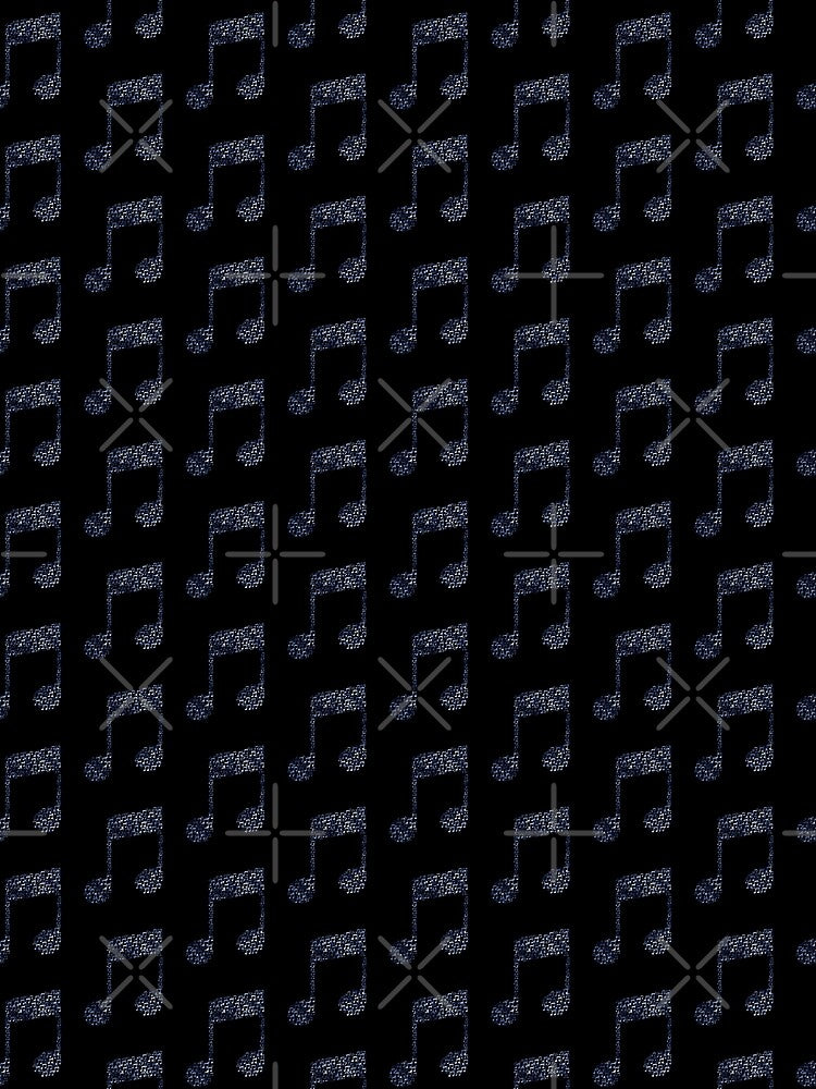 Electric Blue Tie-Dye Music Note Art by Zakrytos ★★★★★