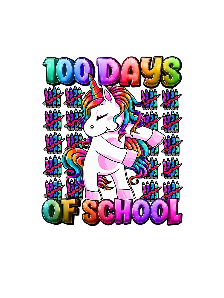 100 Days of School Unicorn 100 Days Smarter 100th Day by KevinorNorris
