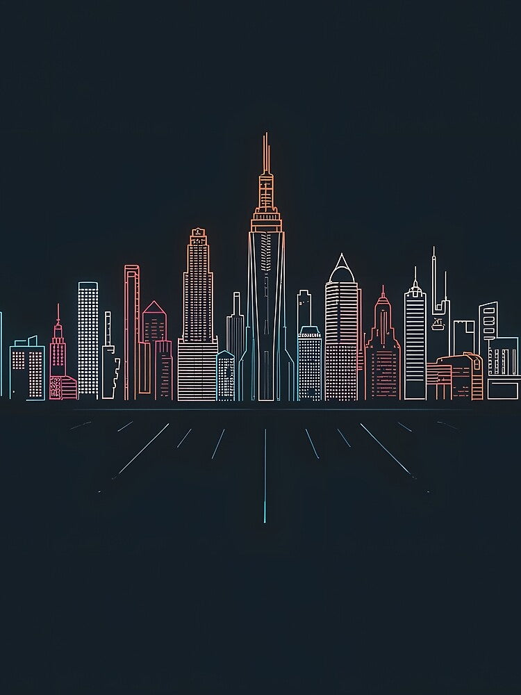 Neon City Horizon by TheExpresso