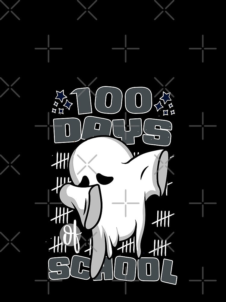100 Days of school featuring a Cute Dabbing ghost #2 by XYDstore