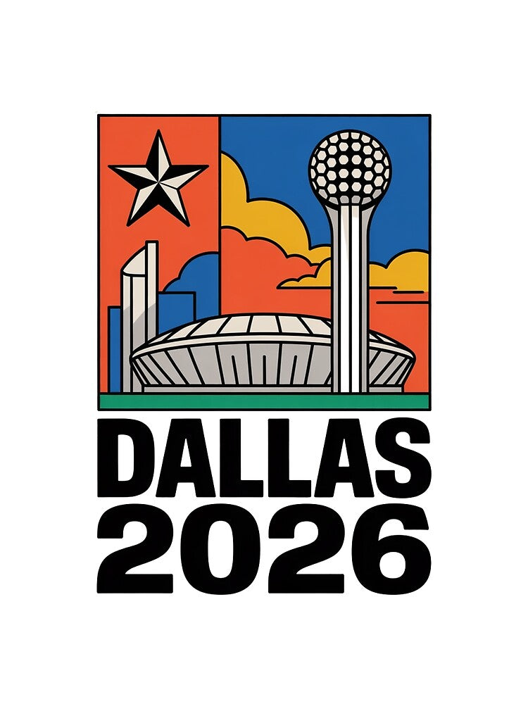 Dallas 2026 Texas Soccer Souvenir T-Shirt V22 by DarylWelsh2024