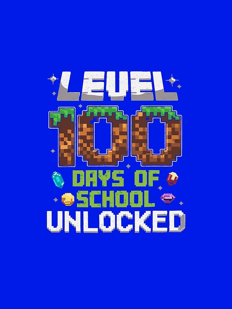 Level 100 Days Of School Unlocked Gamer Boy Kids 100th Day by KevinorNorris