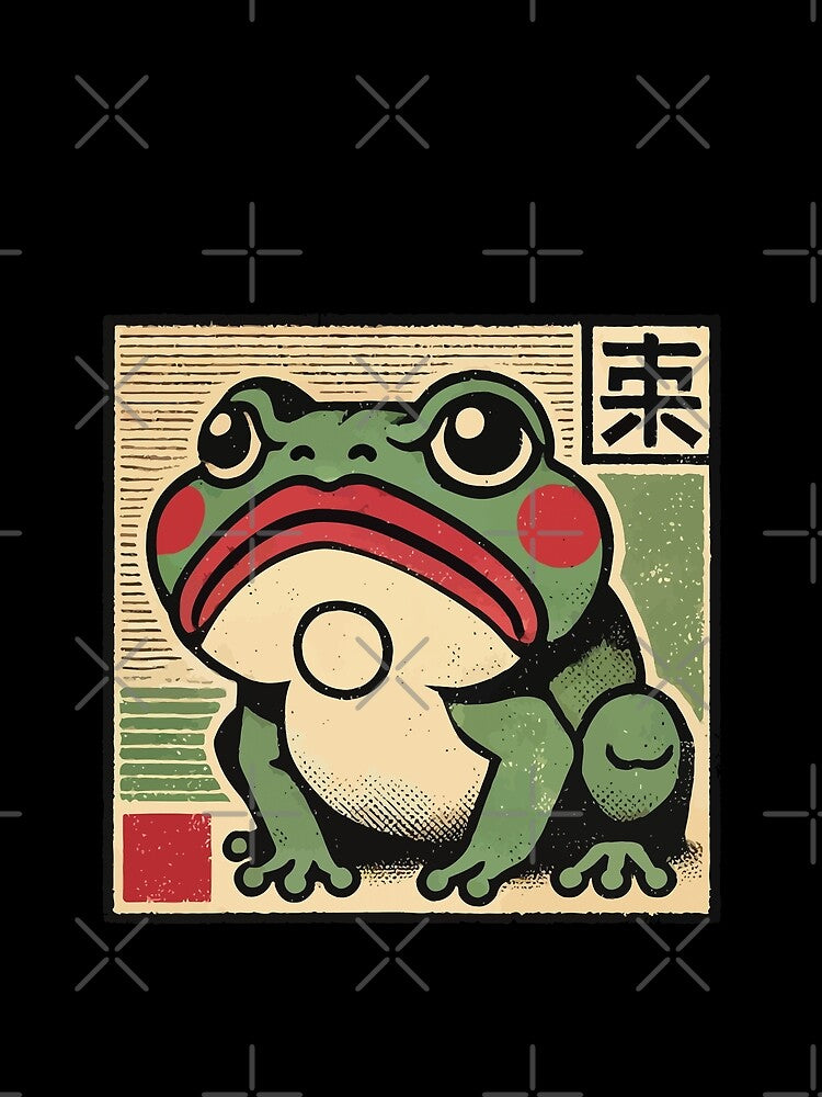 Funny Japanese Ukiyo-e Meme Frog by LuminOrb