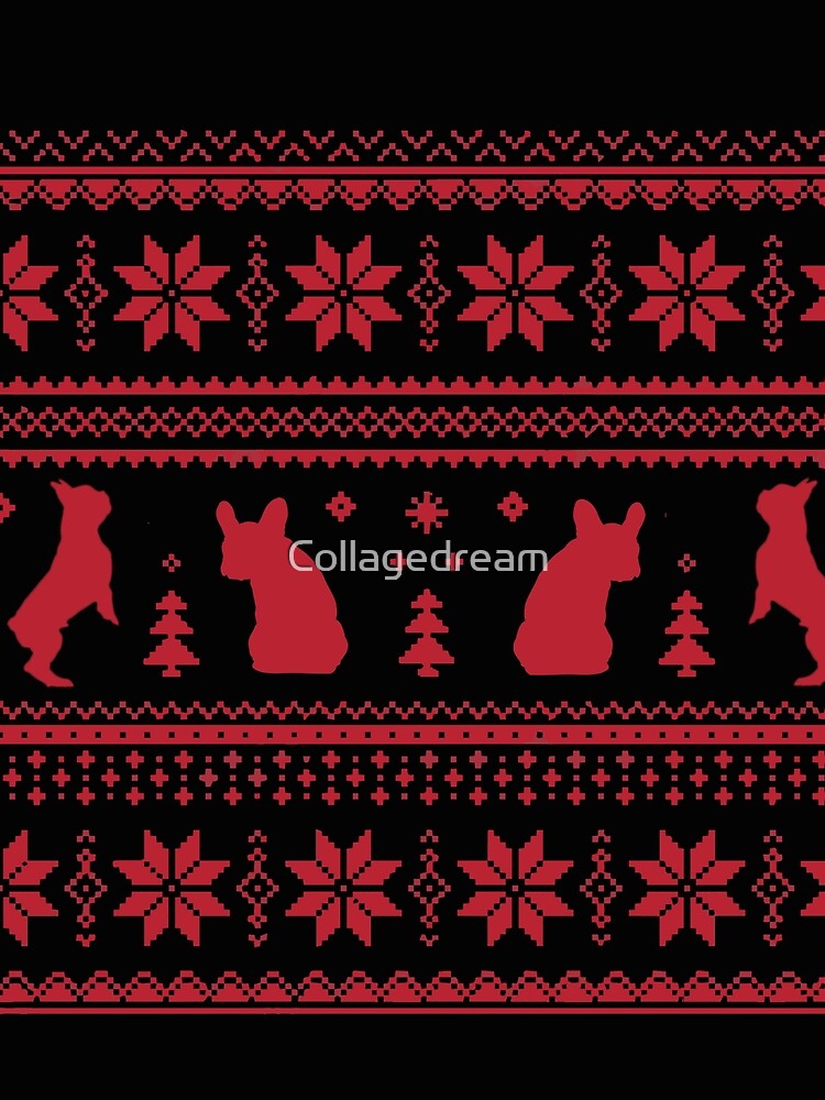 French Bulldog Christmas gifts and christmas sweater by Collagedream