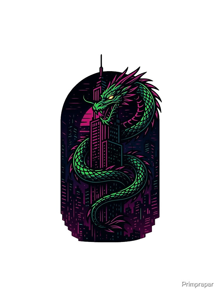 Neon Dragon Cyberpunk by Primprapar