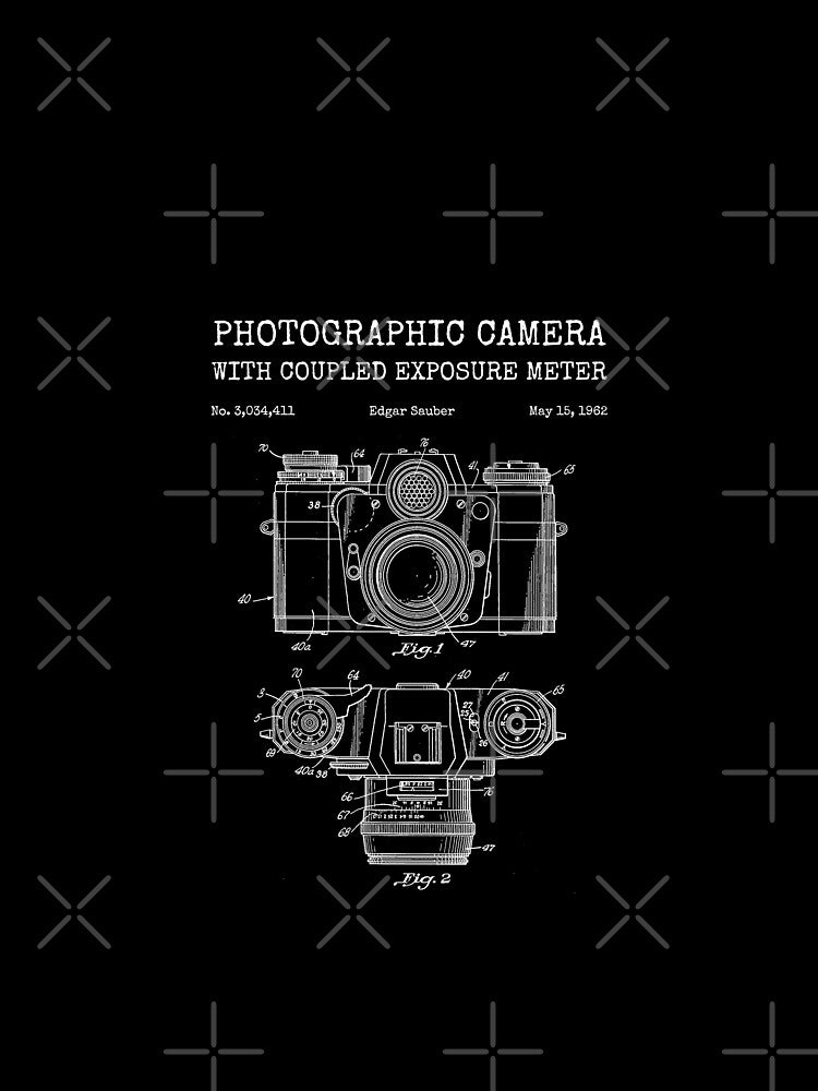 Vintage Blueprint - Photographic Camera with Coupled Exposure Meter by Rhu Creations