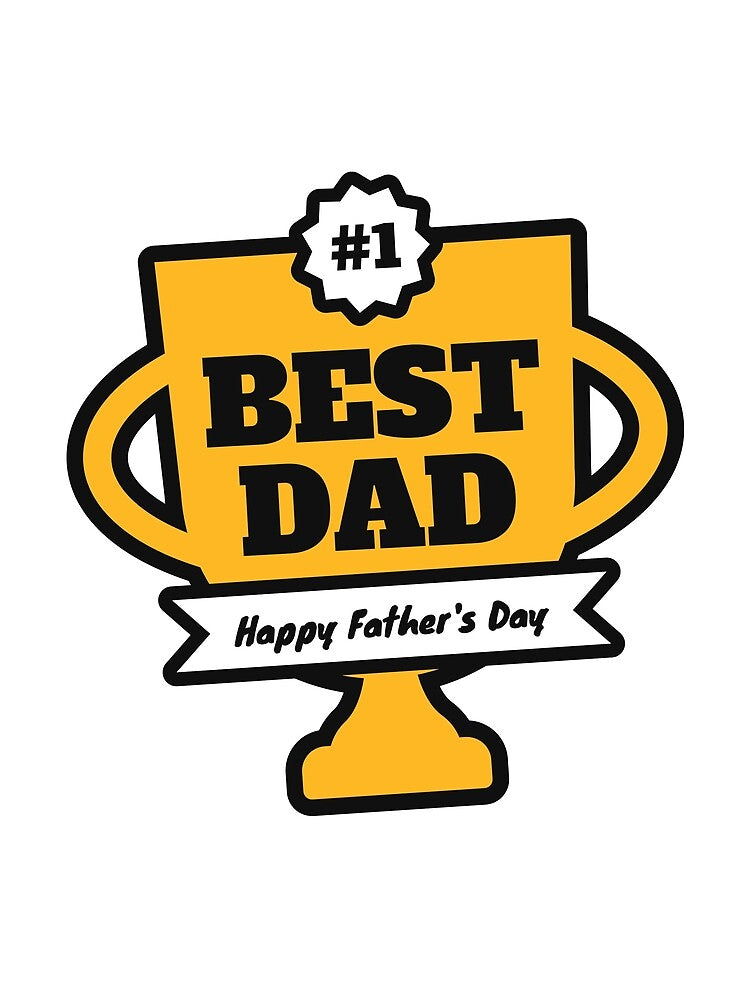 Number 1 Best Dad Trophy Happy Fathers Day by _ZENTAY_