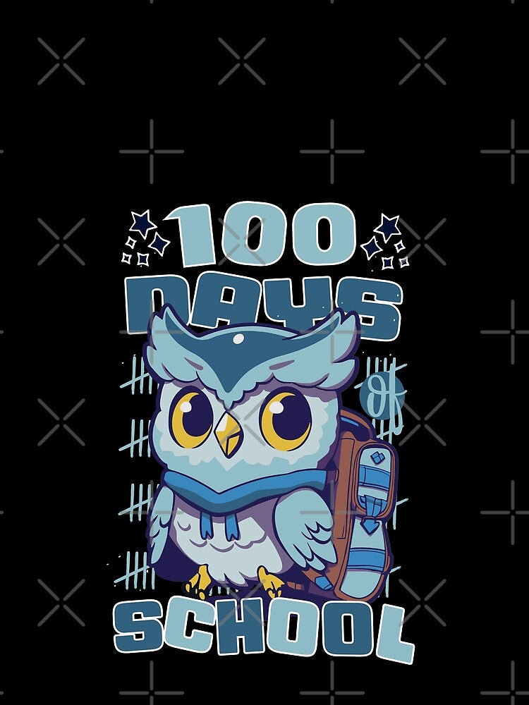 100 Days of school featuring a Cute owl with a bagpack #3 by XYDstore