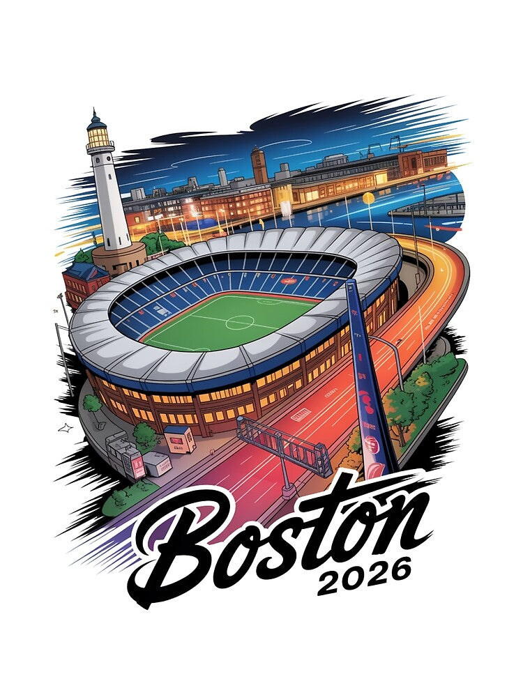 Boston 2026 New England Soccer Souvenir T-Shirt V16 by DarylWelsh2024