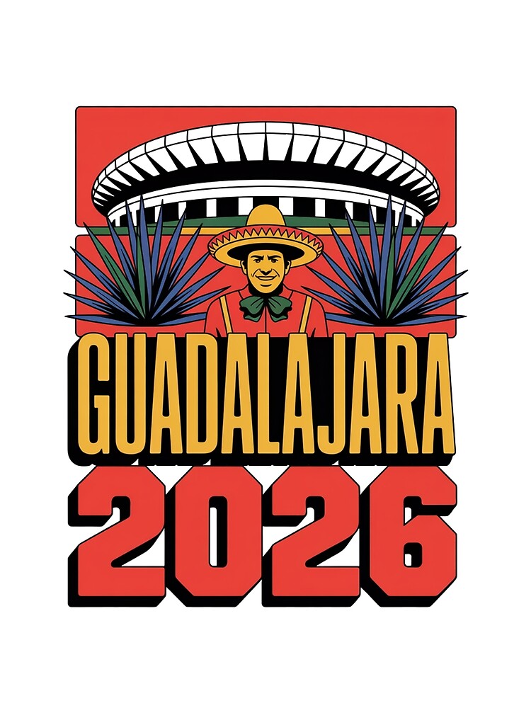 Guadalajara 2026  Mexico Football Soccer Souvenir T-Shirt V3 by DarylWelsh2024