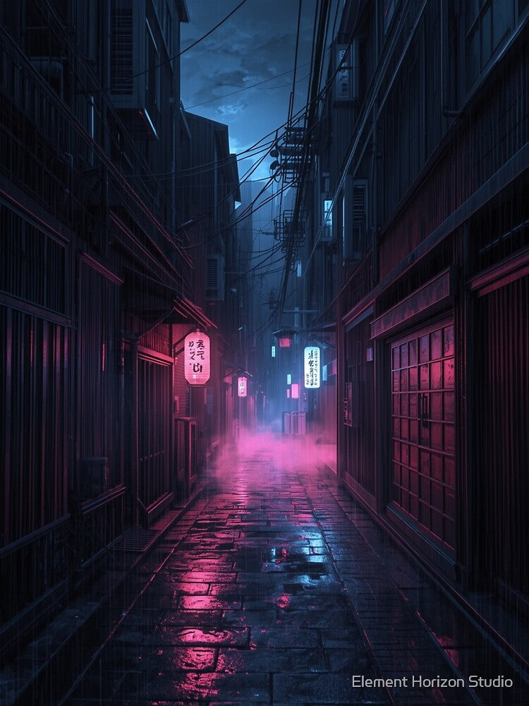 Neon Rain Alley of Neo-Edo by Element Horizon Studio