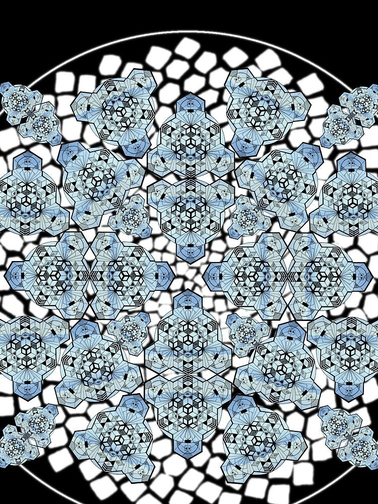 Mountain Range Cube Mandala Cacophony & CircleVisions (W) by createVisions