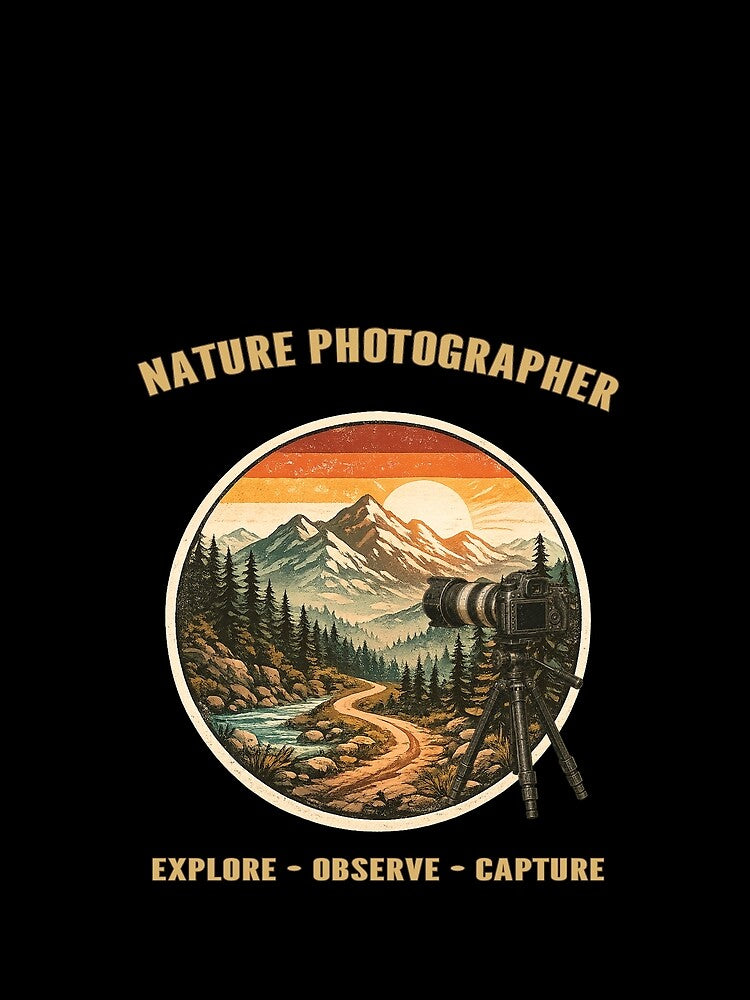 Nature Photographer | Vintage Mountain Camera Badge by Artishal
