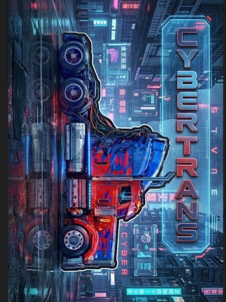Cybertrans Futuristic Cyberpunk Neon Car Graphic by DKSH1234