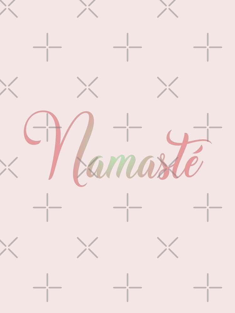 Namasté in gradient of pink and verse by PausePapote