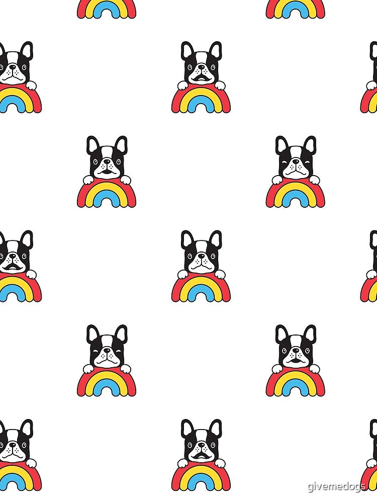 Rainbow French Bulldog by givemedogs