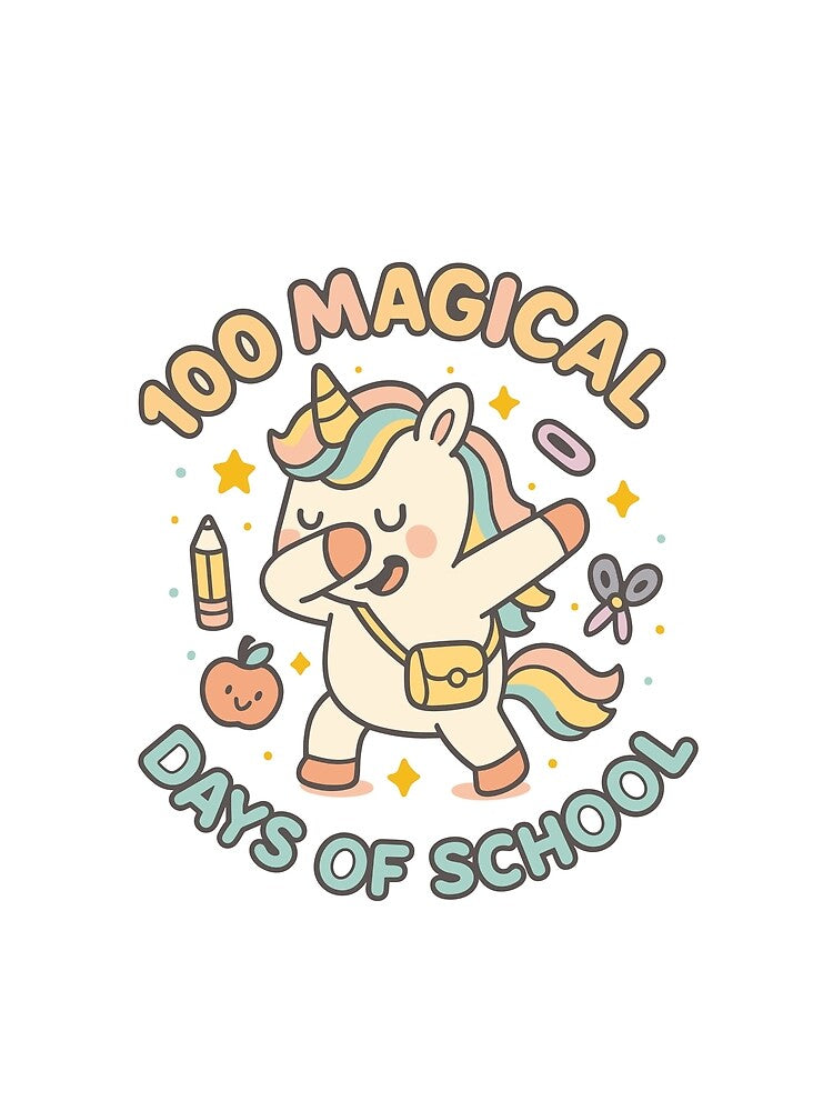 Unicorn 100 magical days of school by RyuEssence