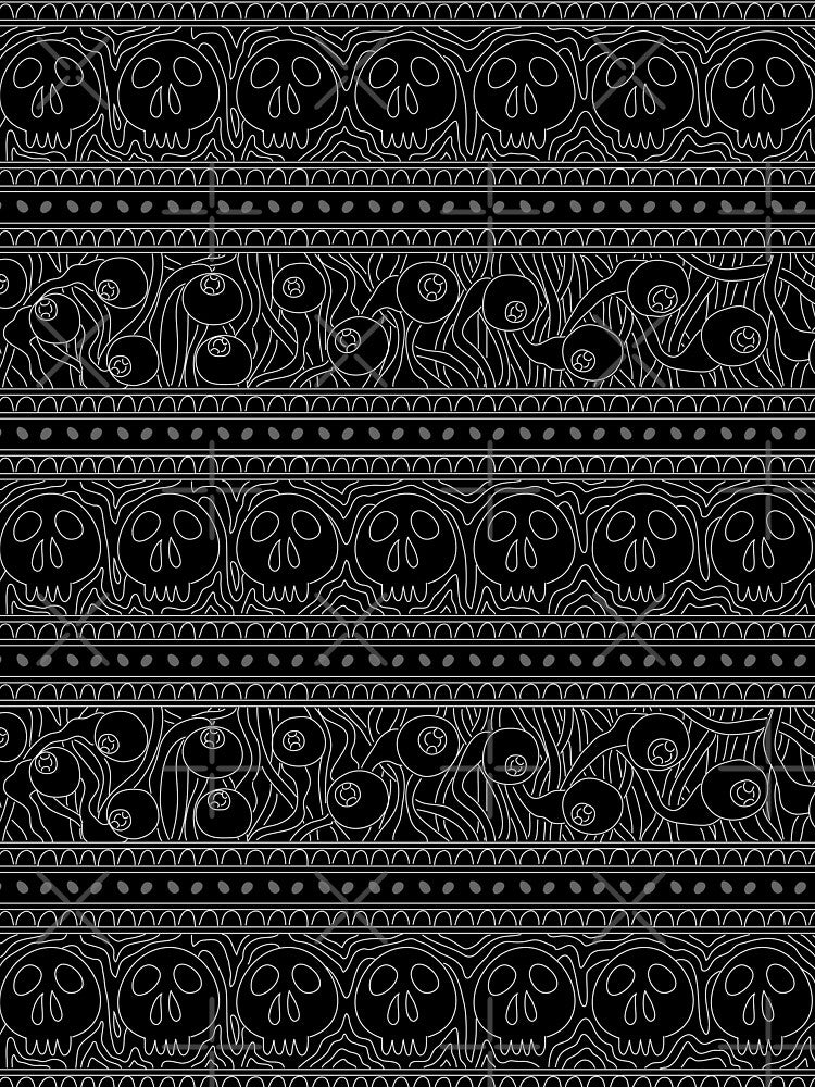Squiggly Skulls & Eyeballs - Spooky by OddPop