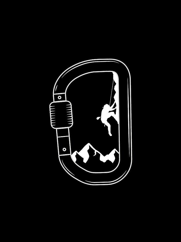 Mountain Climbing Rock Climber Carabiner by Jutisi