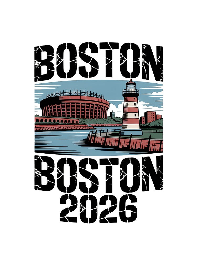 Boston 2026 New England Soccer Souvenir T-Shirt V6 by DarylWelsh2024