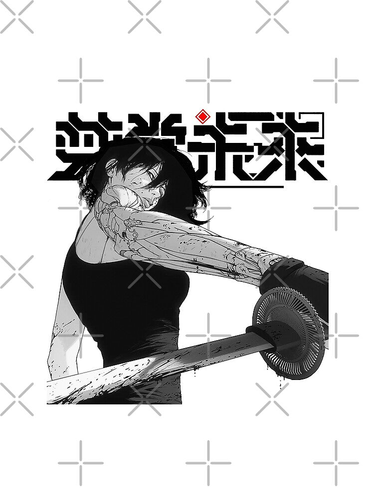 Aesthetic Samurai Vaporwave Cyborg Girl by OWLvision33