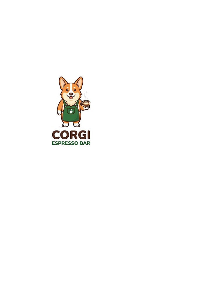 Corgi Espresso Bar Barista Coffee Cafe by PictoVibe