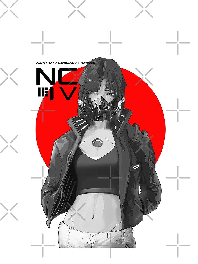 Cyberpunk Cyborg Gas Mask Girl Modern Urban Style by OWLvision33