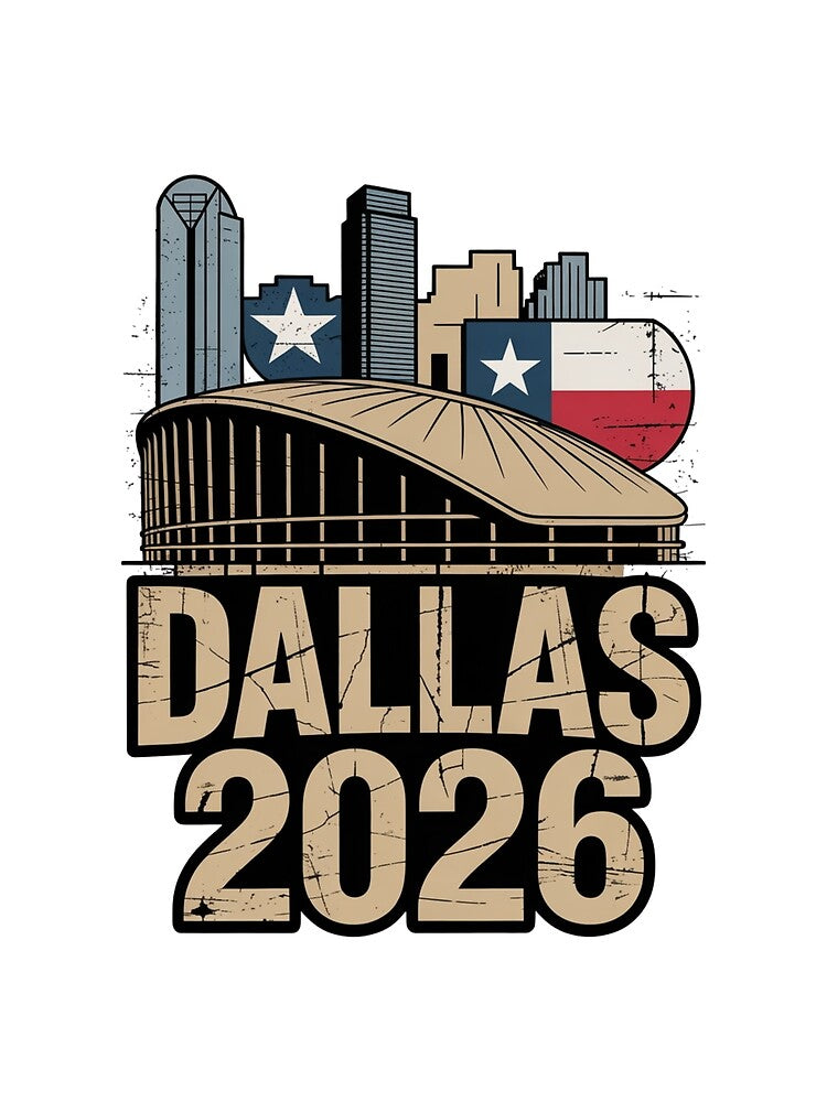 Dallas 2026 Texas Soccer Souvenir T-Shirt V7 by DarylWelsh2024