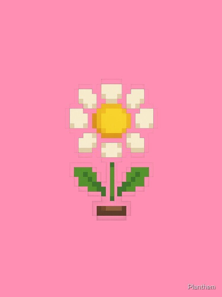 8-Bit Daisy – Retro Pixel Flower Power by Planthem