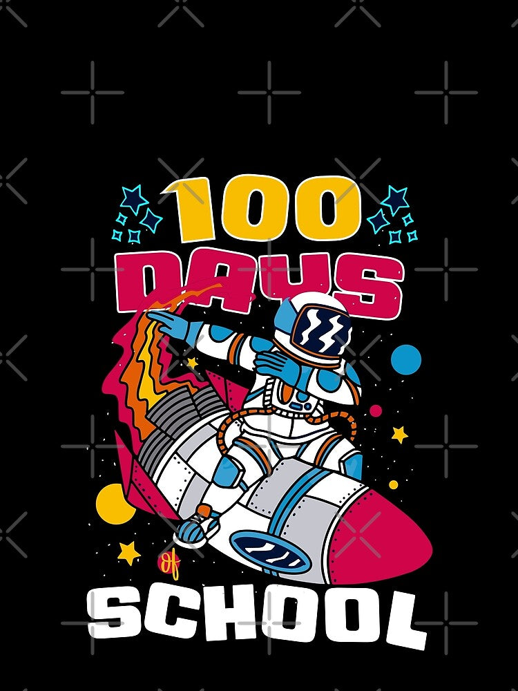100 days of school featuring Astronauts dabbing on a rocket #3 by XYDstore