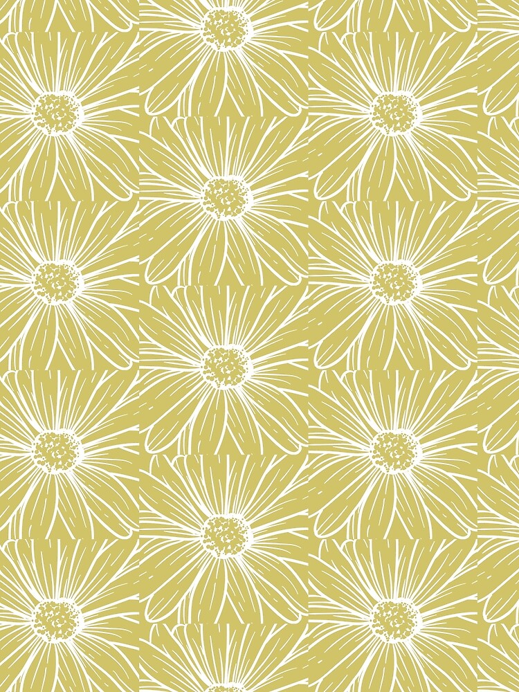 Yellow Floral Flowers Pattern by NelBo