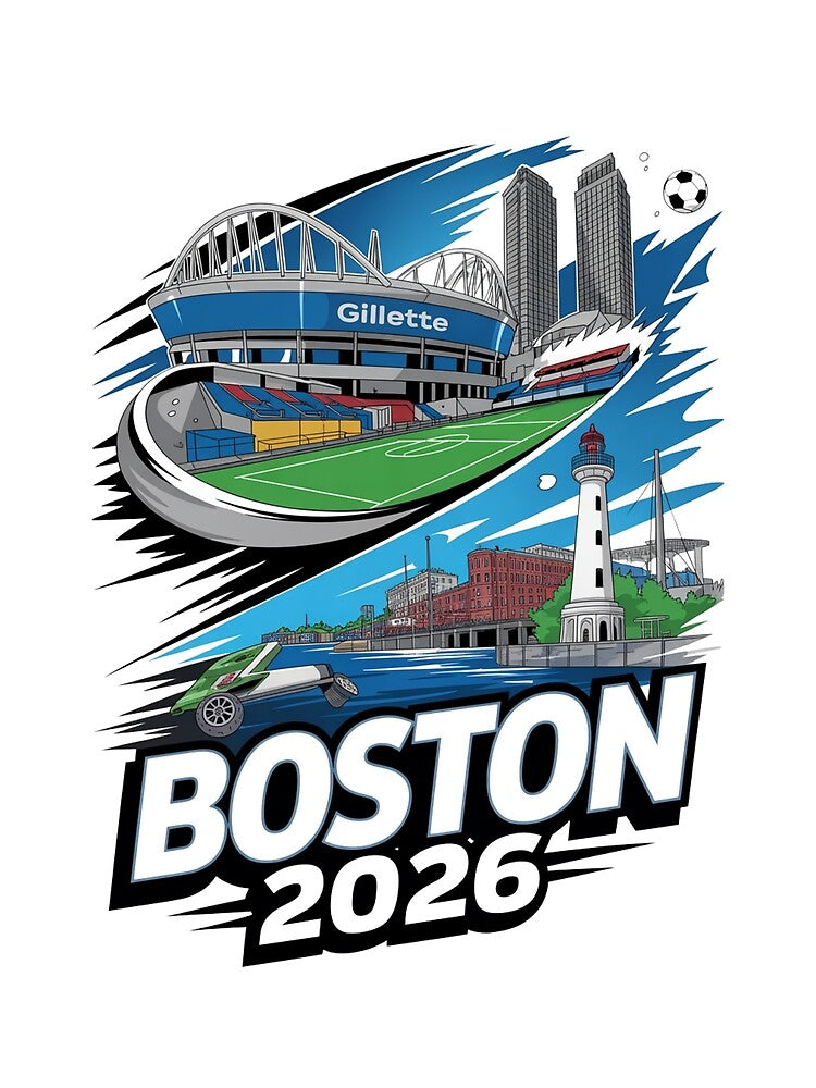 Boston 2026 New England Soccer Souvenir T-Shirt V19 by DarylWelsh2024