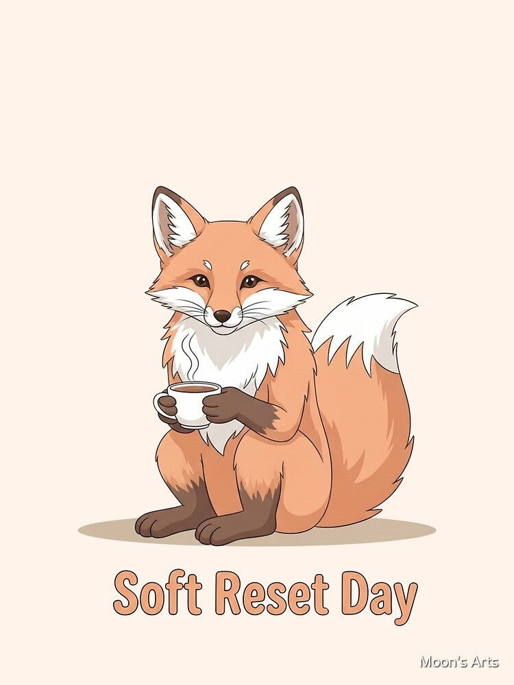 Pastel Fox Soft Reset Day Relaxing Meme Art by Moon's Arts
