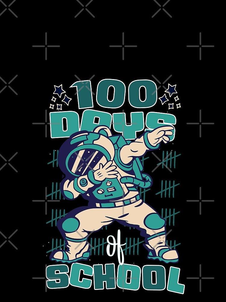 100 days of school featuring Astronauts dabbing on a rocket #5 by XYDstore