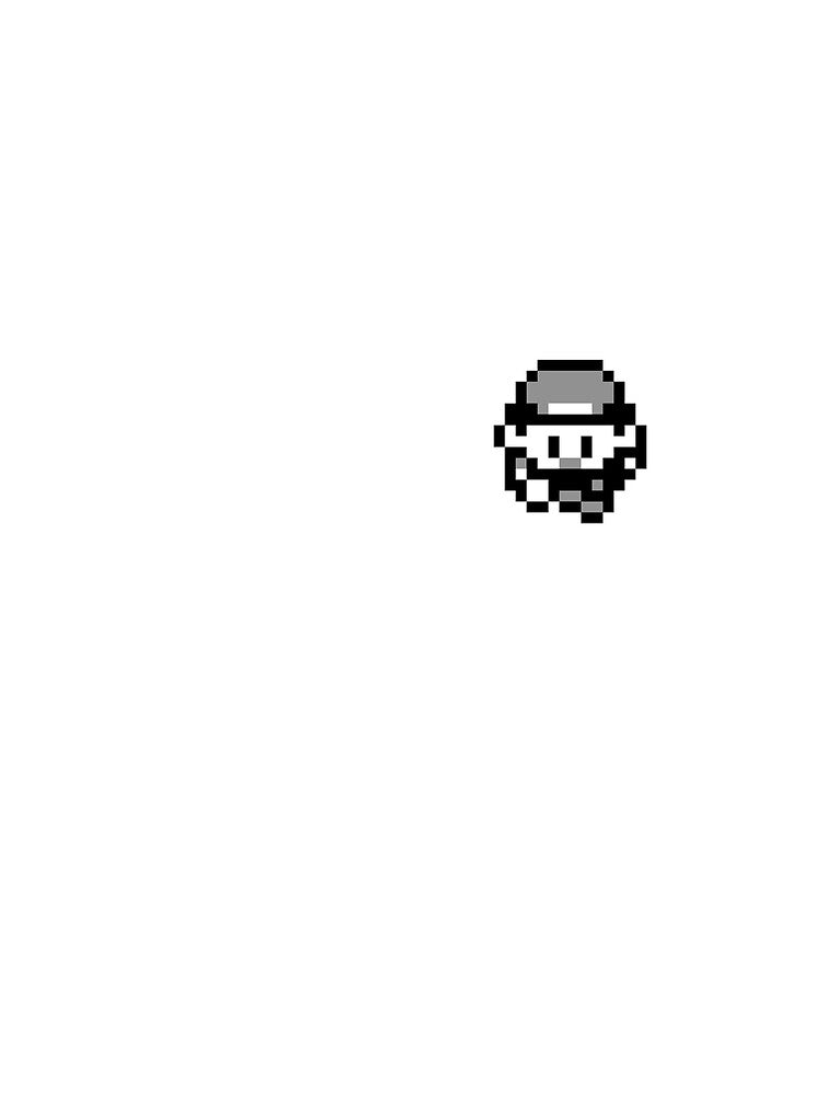 Red Running (Gray version) - Gameboy Character - Retro pixel art by ItsRetro90s