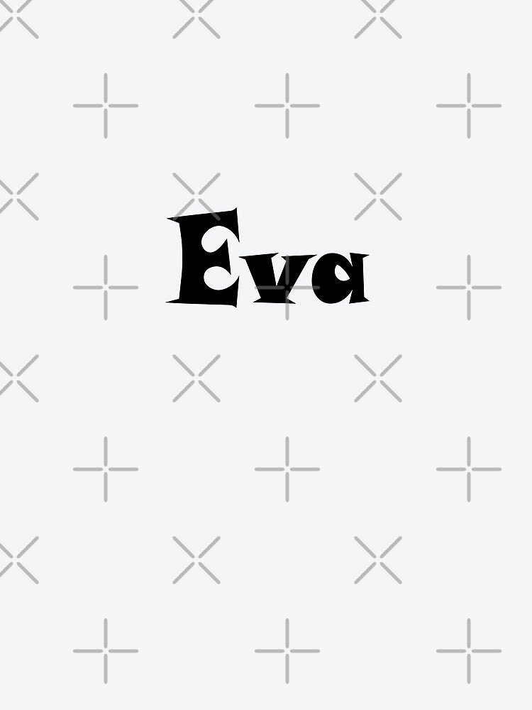 Eva Name Design - Cute Font, Minimalist, with Black Lettering :) by Myriel-Myriel