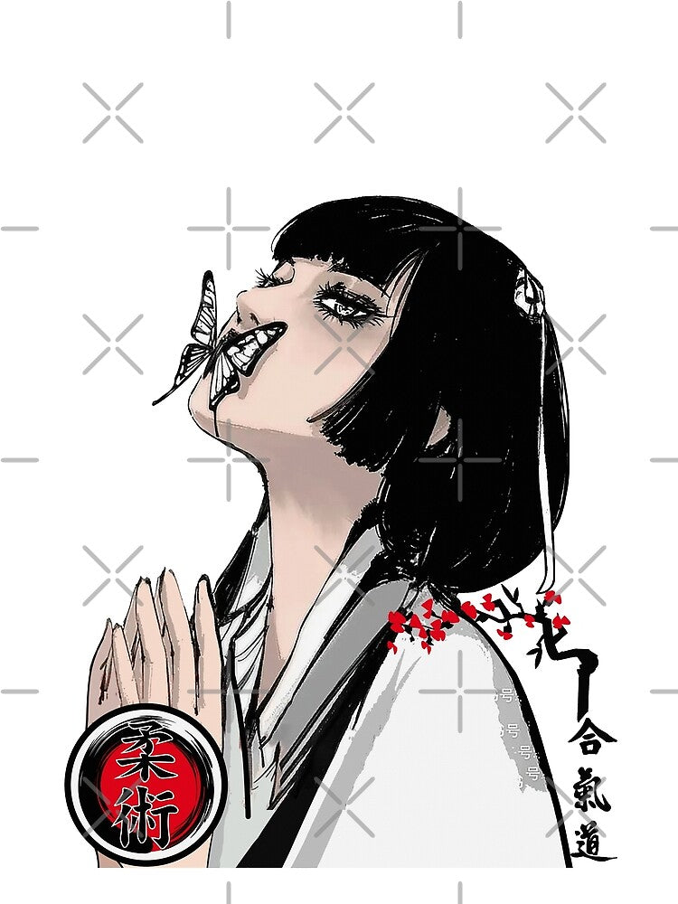 Japanese Beauty Geisha Vaporwave Butterfly by OWLvision33