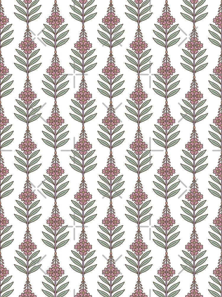 Fireweed Wildflower – Muted Botanical Line Art by TiffanyMcKee