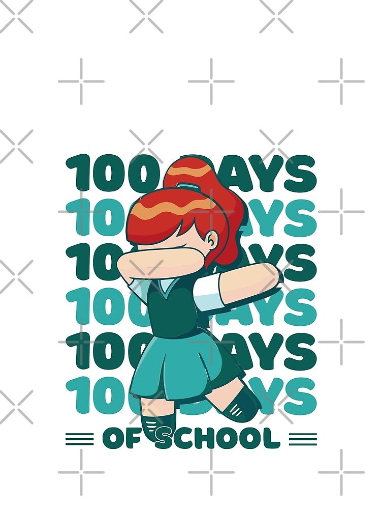 100 Days of school typography featuring a Dabbing girl #1 by XYDstore