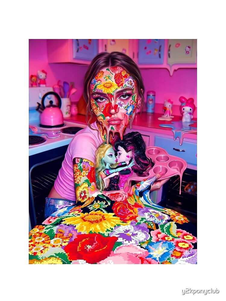 Neon Pink Kitchen Lily-Rose Depp Pop Art by y2kponyclub