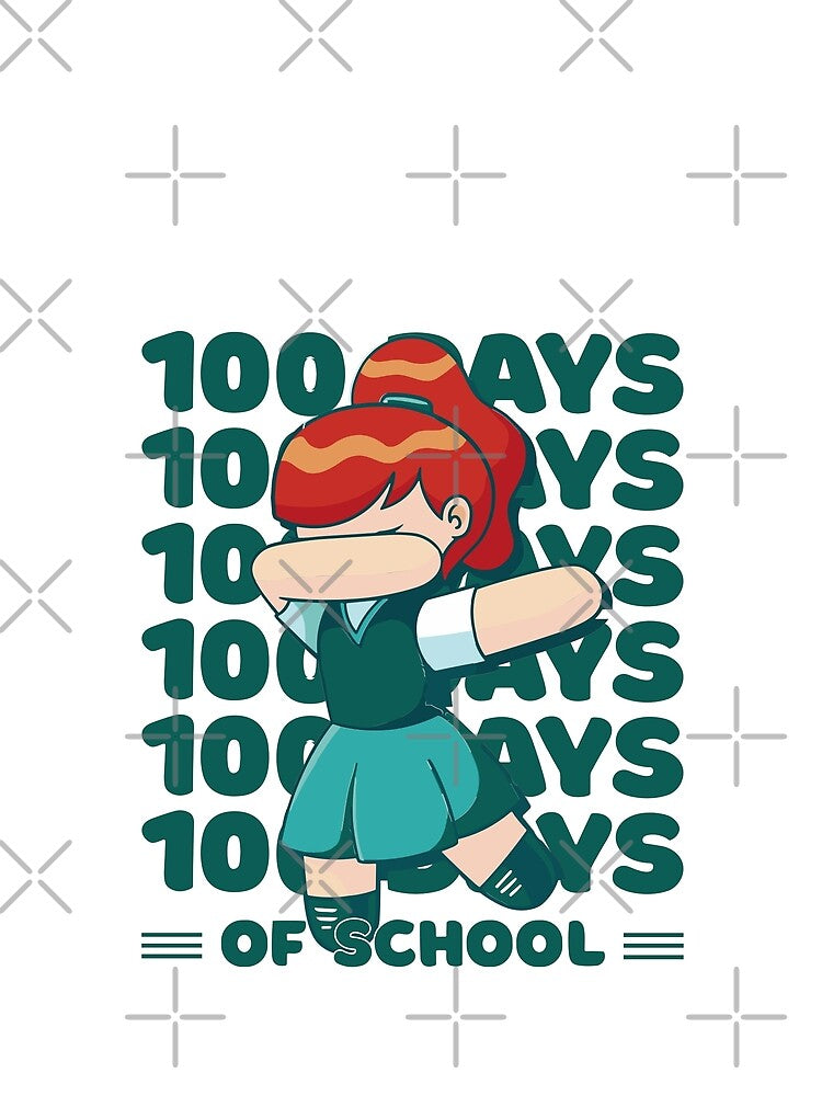 100 Days of school typography featuring a Dabbing girl #2 by XYDstore