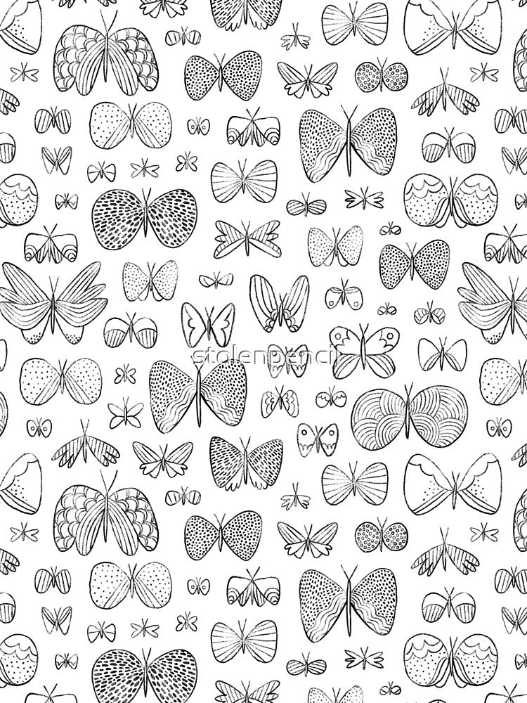 Hand drawn butterflies by stolenpencil