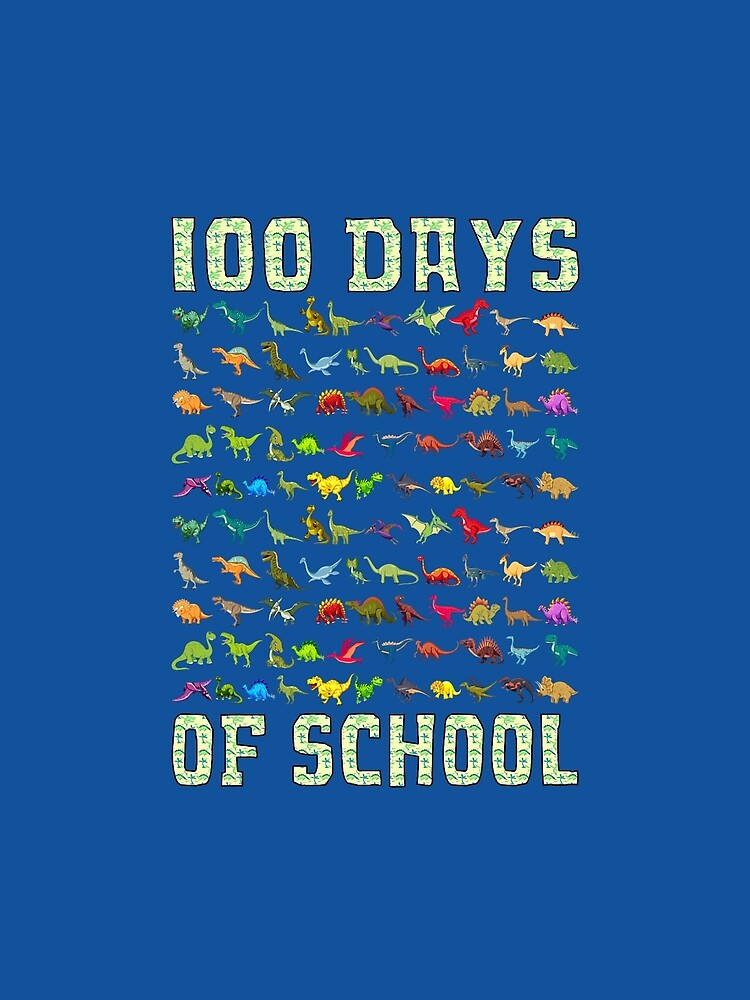 100 Days of School Dinosaur 100 Days Smarter 100th Day Kids by KevinorNorris
