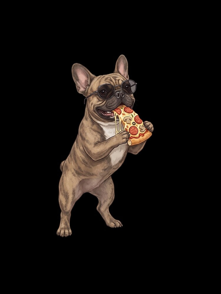 Funny French Bulldog Eating Pizza Dog Mom Dad Lover by TerryConnells