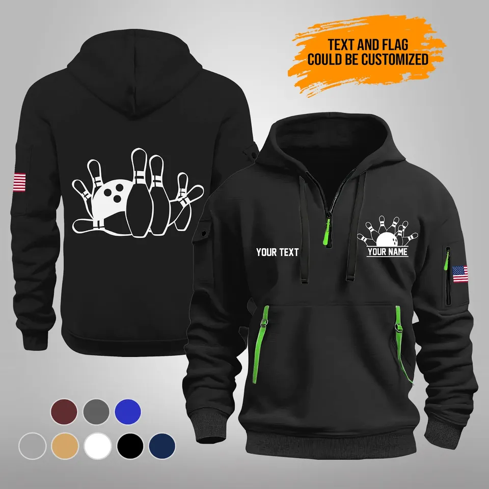 Pesonalized Name Bowling Tactical Hoodie