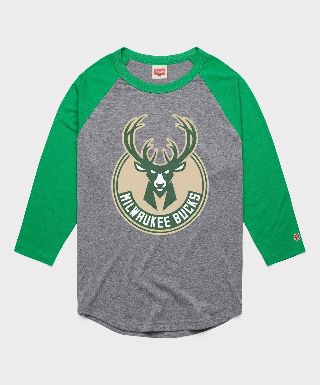 Milwaukee Bucks Logo Raglan