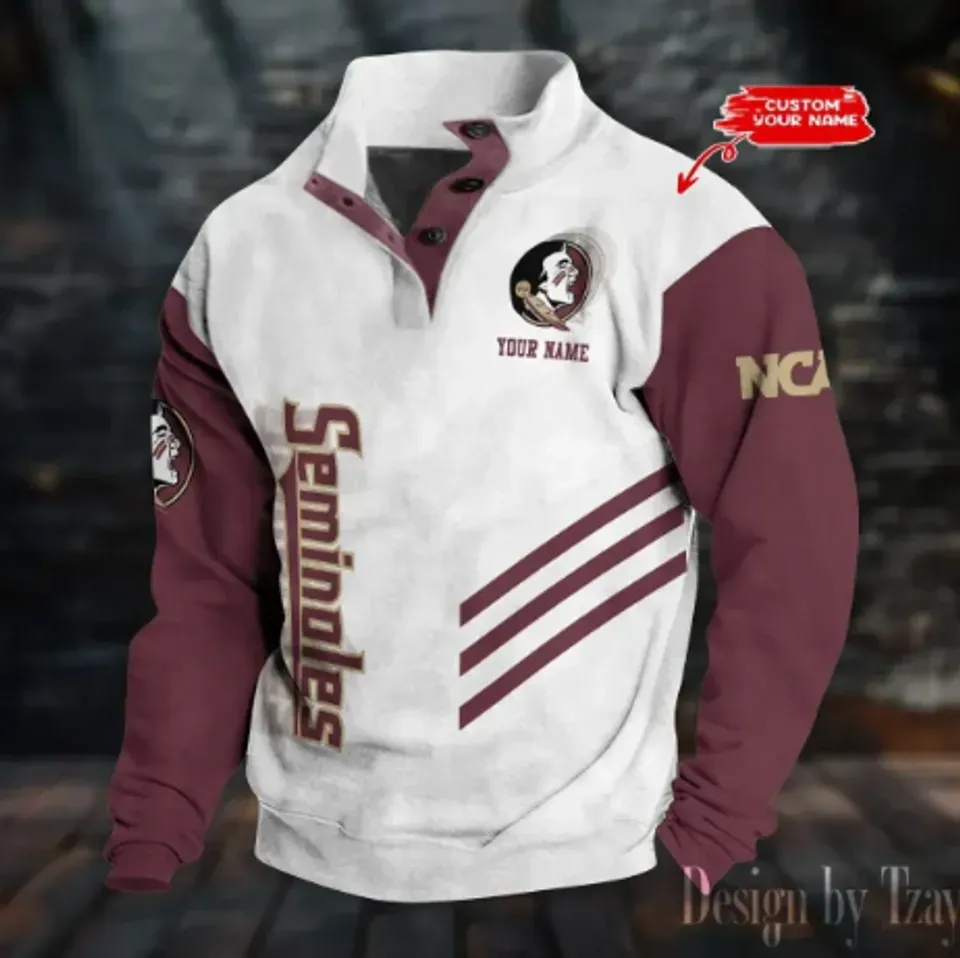 Personalized Seminoles Stand Collar Sweatshirt